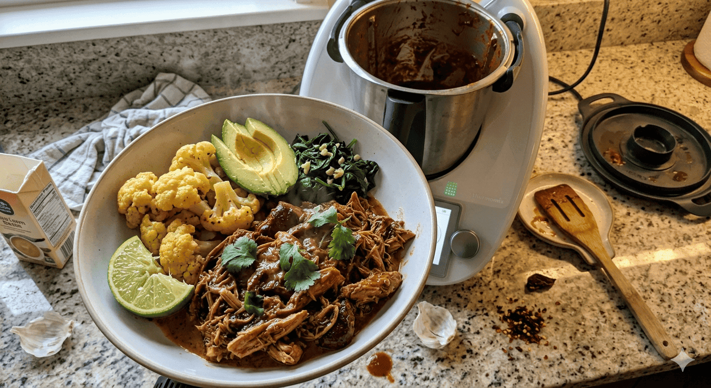 Receta keto con sabor latino preparada en Thermomix